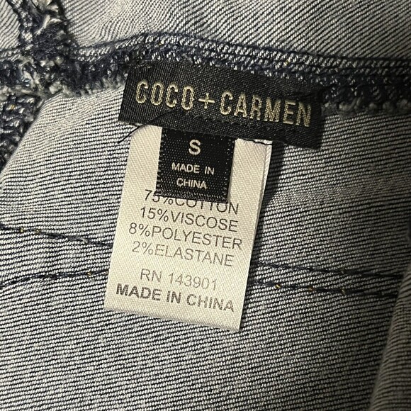 Coco + Carmen OMG Distressed Skinny Ankle Jeans Light Wash Pull On Pants Sz S - Picture 7 of 11